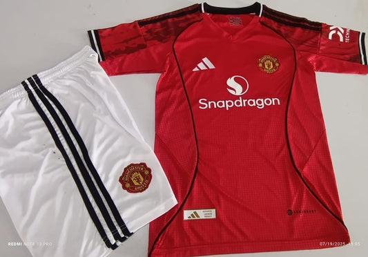 Manchester Rashford 2025 Home Jersey – Red (with shorts)