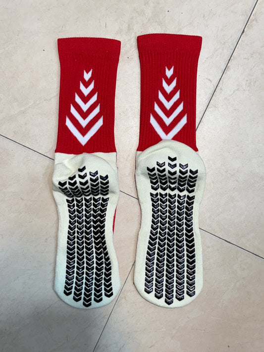 Red Grip Socks for Football
