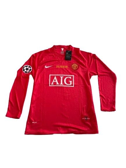 Cristiano Ronaldo #7 Manchester United 2008 Red Jersey – Long Sleeve (Retro)